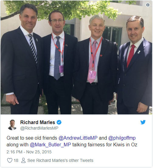 Richard Marles w Andrew Little, Phil Goff and Mark Butler