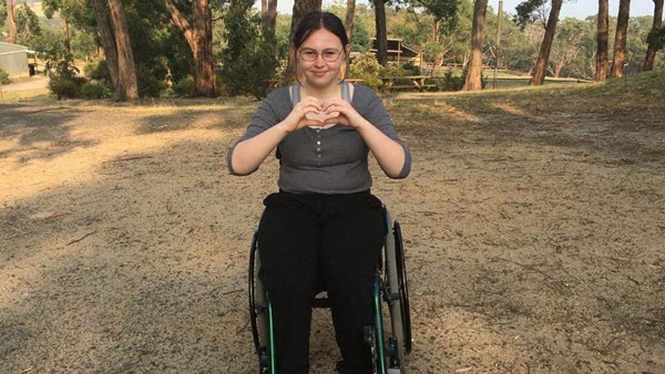 Emma de Tracy Gould was declined NDIS support for a genetic condition that results in multiple joint dislocations. (Photo: Supplied)