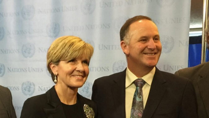 Australian Foreign Minister Julie Bishop, seen here with Prime Minister John Key, might think Kiwis and Aussies are best mates, but many New Zealanders get unfair treatment across the Tasman.
