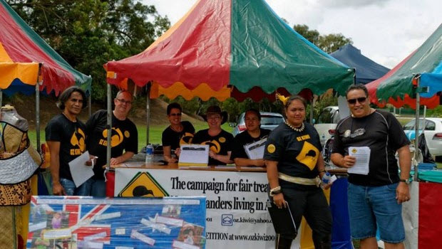Members of the Oz Kiwi group at a NSW community festival. Photo: Supplied