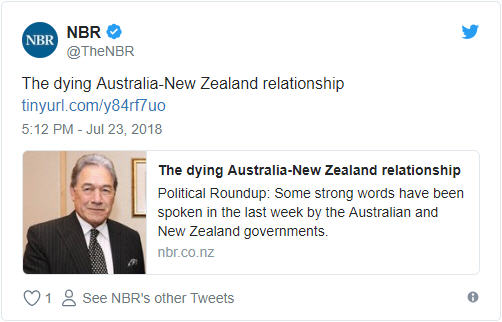 The dying Australia New Zealand relationship.