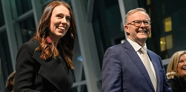 Jacinda Ardern and Anthony Albanese met in Sydney for the annual Australia New Zealand Leaders' Meeting. Photo: Getty Images.