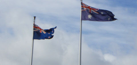 New Zealand and Australian flags. Photo: Google images.