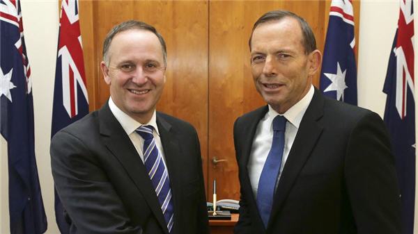 Prime Minister John Key (left) and his Australian counterpart, Tony Abbott, met for talks last week. (Photo/AP)