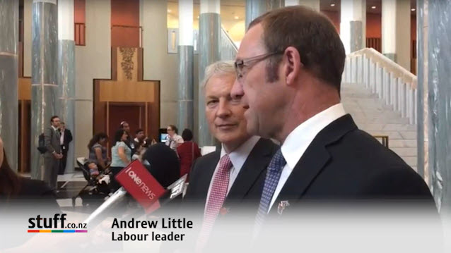 NZ Labour leader Andrew Little talks about meetings in Canberra