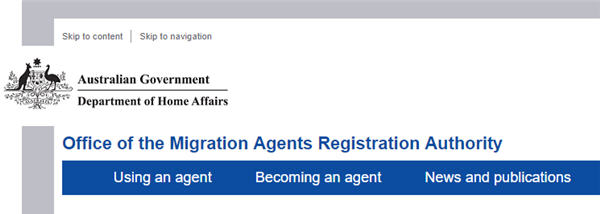 Find a migration agent, or make a complaint.