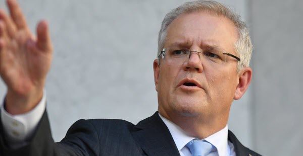 Prime Minister Scott Morrison announces the government's $130b wage subsidy package. (Photo: AAP)
