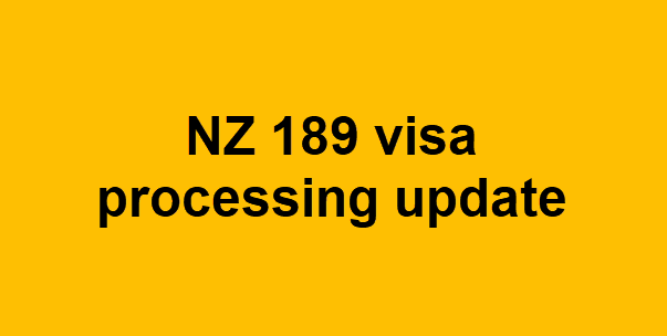 NZ 189 visa processing update.